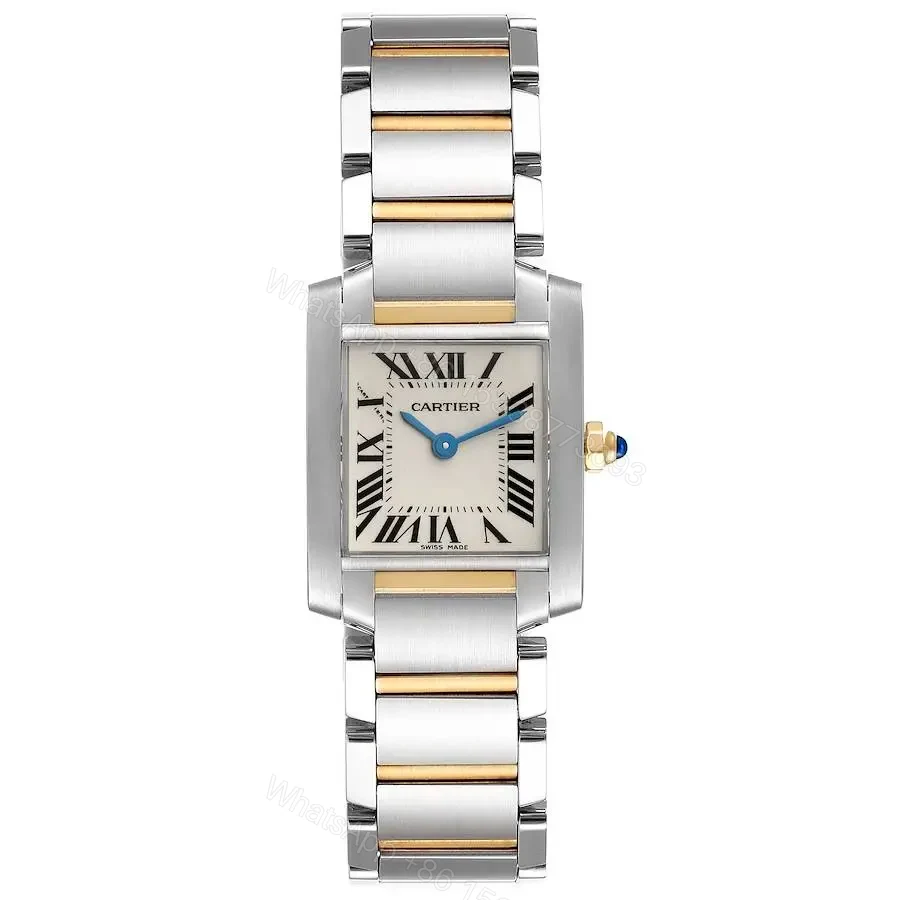 Cartier Tank Francaise Small Steel Yellow Gold Ladies Watch — view 1