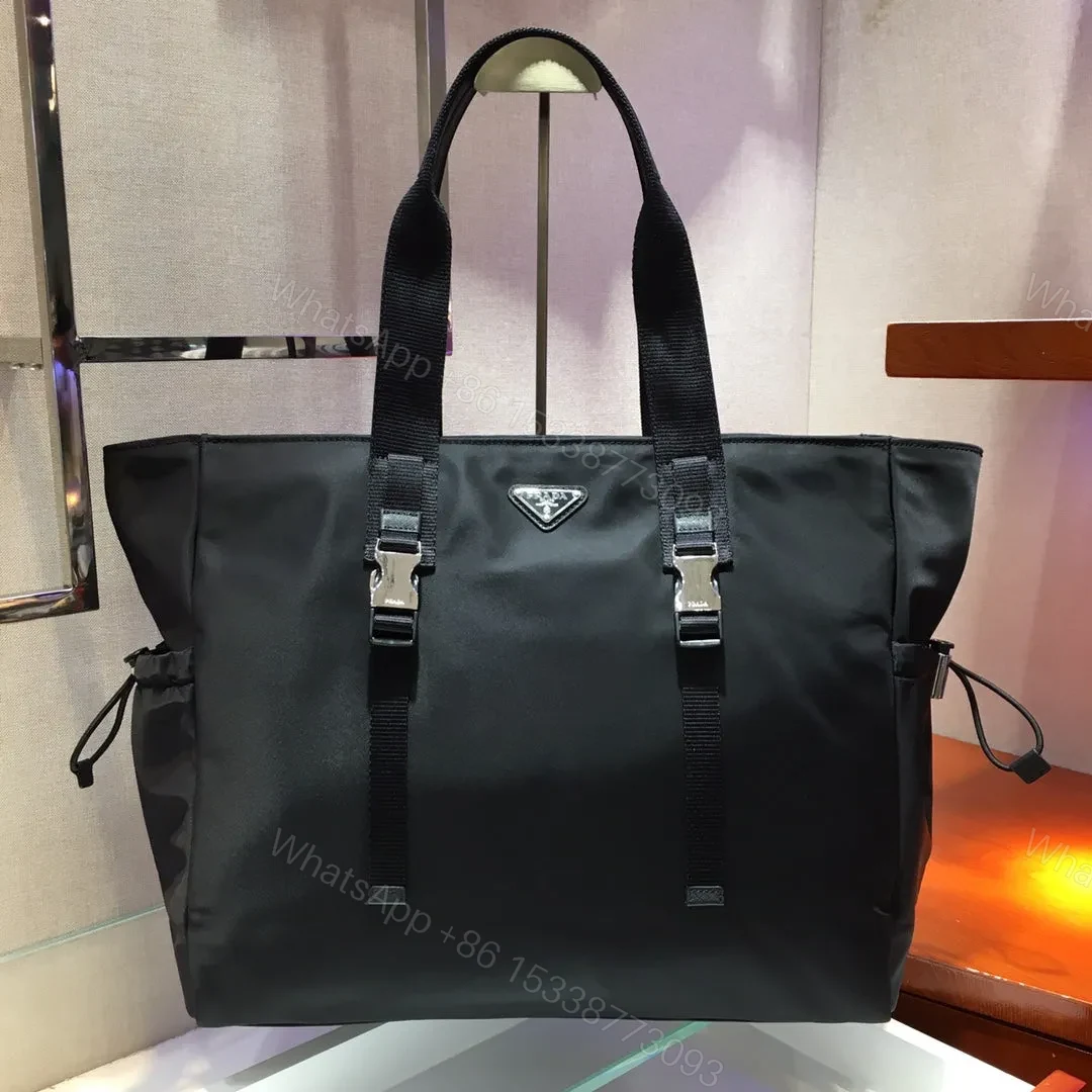 SHOPPING BAG 40 IN BLACK NYLON FABRIC — view 1