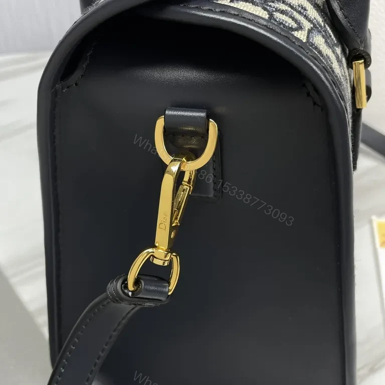 View 5 of Structured Dior-Influenced Monogram Tote: Luxe Everyday Bag