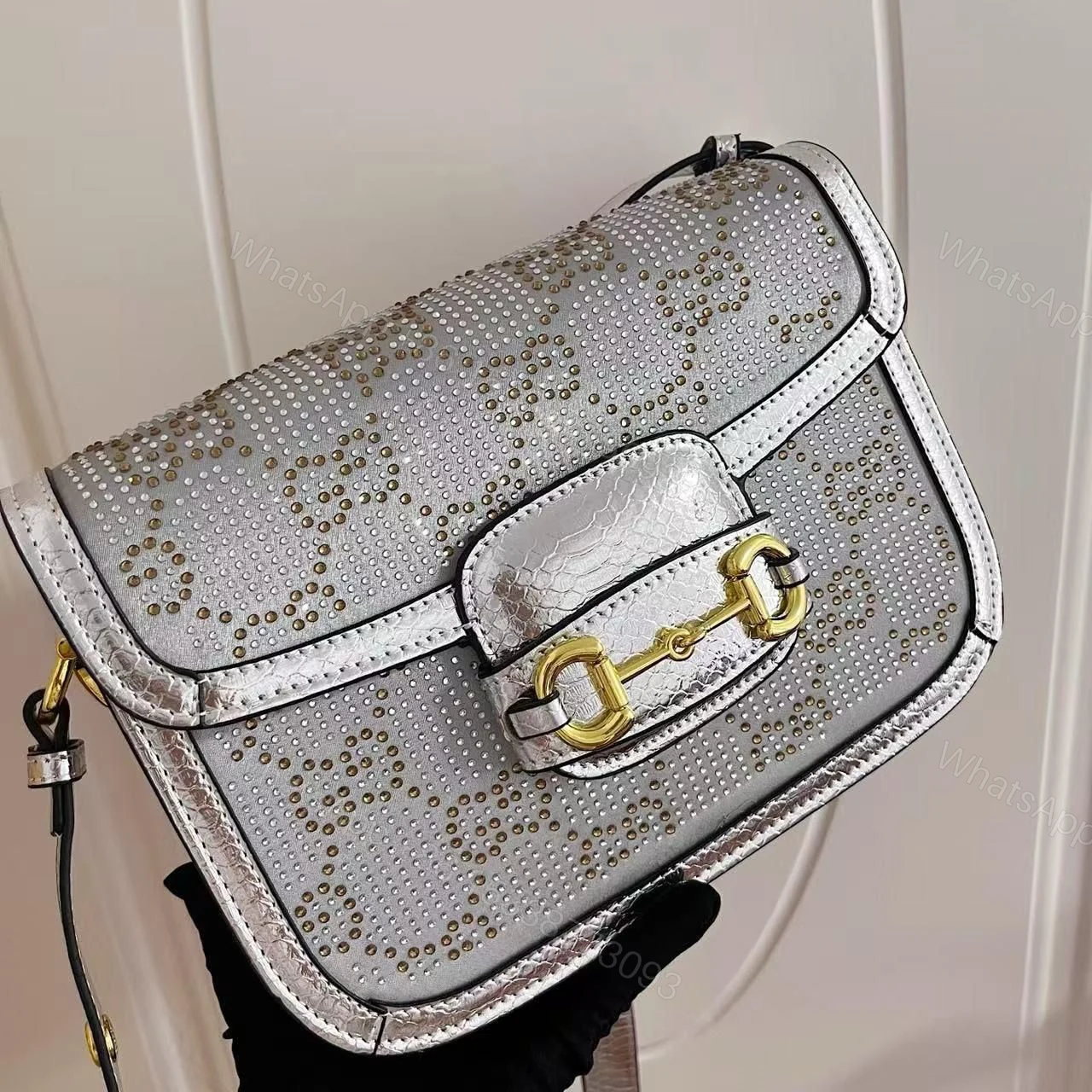 Gucci Silver Copy Shoulder Bag — view 1