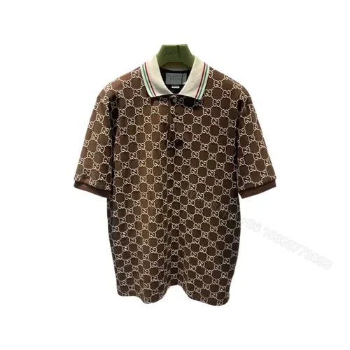 GUCCI Full Print Design Short Sleeve Polo Shirt — view 1