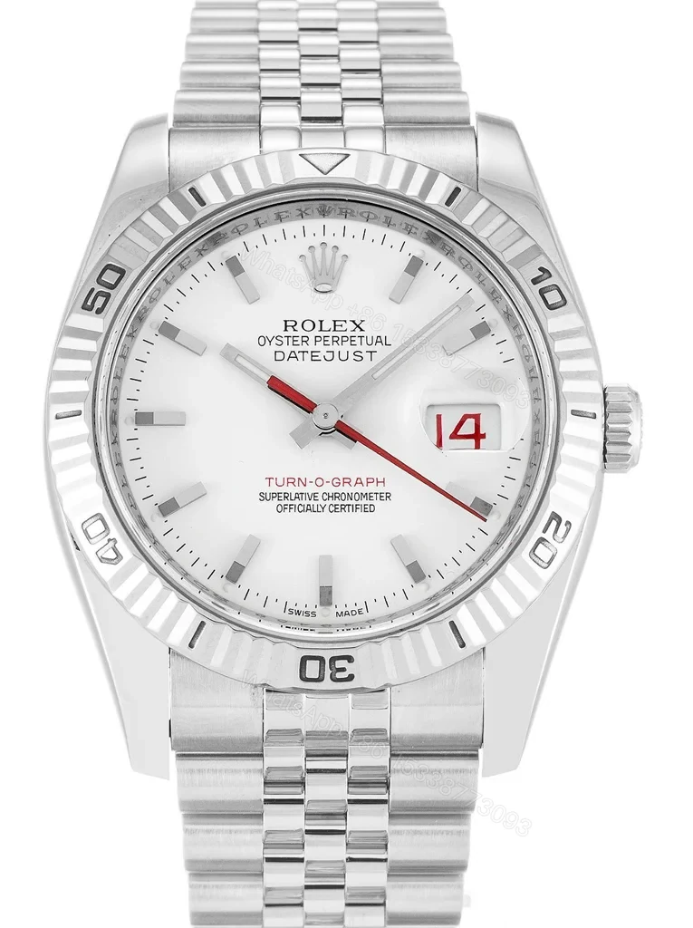 Replica Rolex Datejust Turn-O-Graph White Dial 116264-2 36 mm — view 1