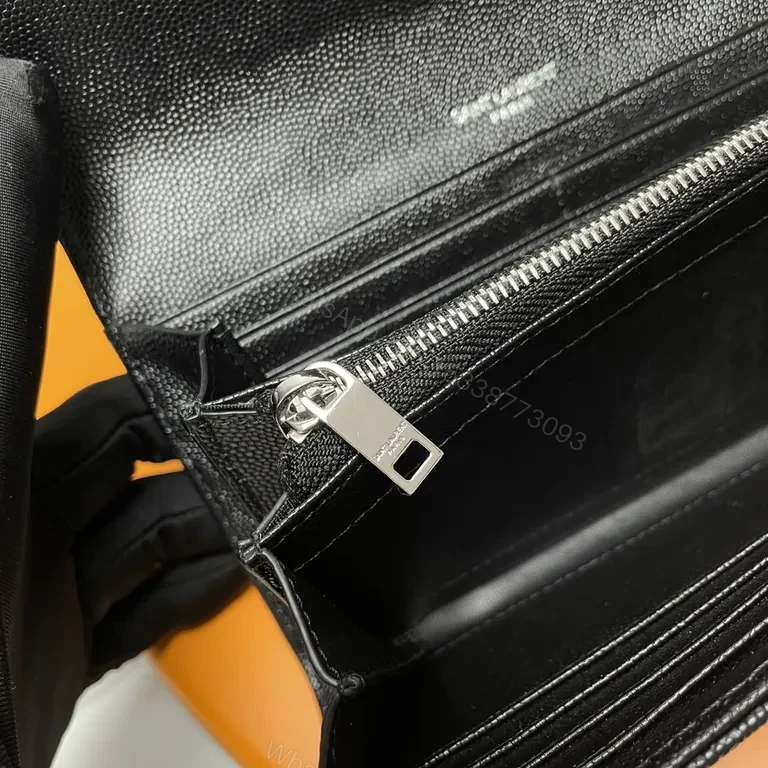 View 6 of Chic Black Quilted Wallet Clutch, Luxury, Cardholder, Zipperless Flap
