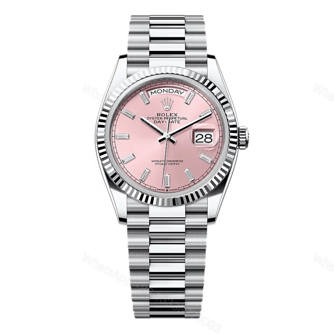 Rolex Day-Date 36 Pink Diamond Dial Replica — view 1
