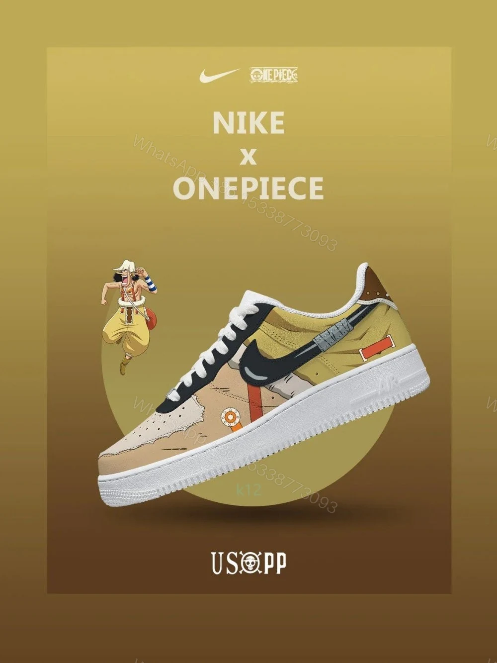 God Usopp V.3 Custom Air Force 1 — view 1
