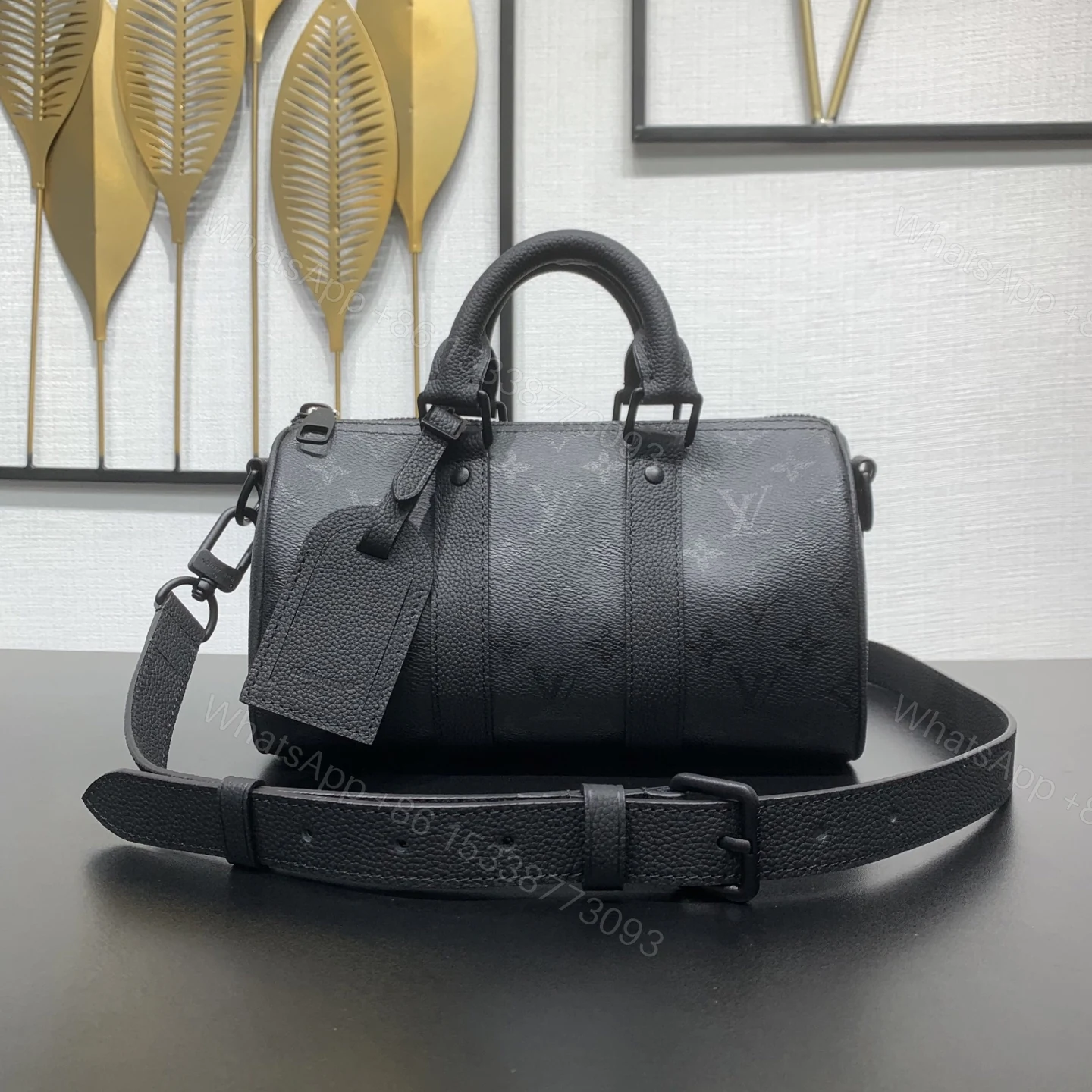 LV 原單 M28369 黑色壓紋 Speedy 手提包 男女同款小型波士頓包 斜背包 — view 1