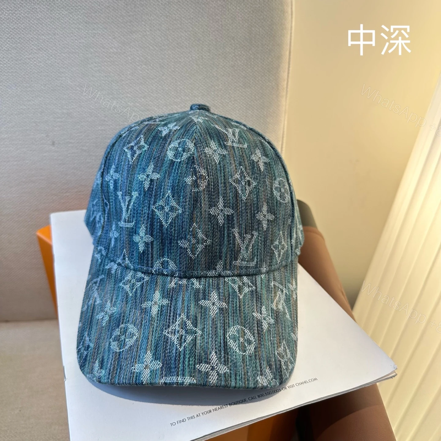 LV 原單 男/女款 深藍漸層老花棒球帽 個性時尚款 — view 1
