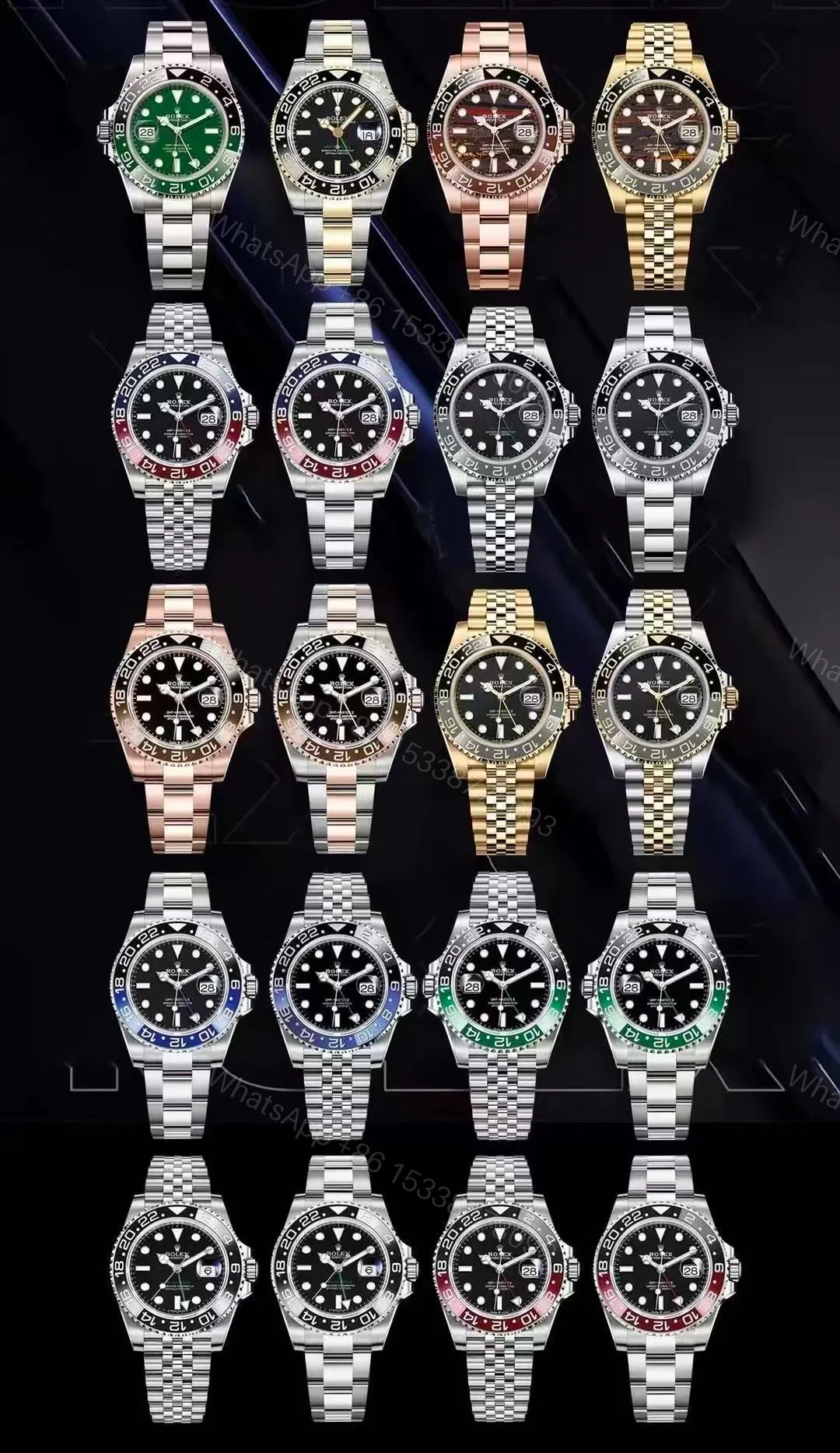 Rolex Super Clone Watches 1:1 GMT-Master II All Series Collection — view 1
