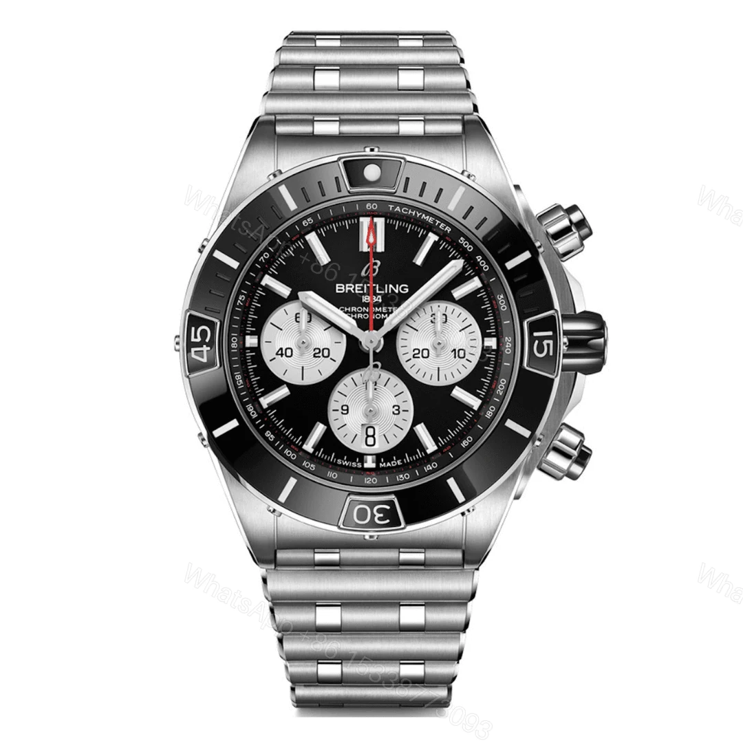 Breitling Super Chronomat B01 Black Dial Replica — view 1