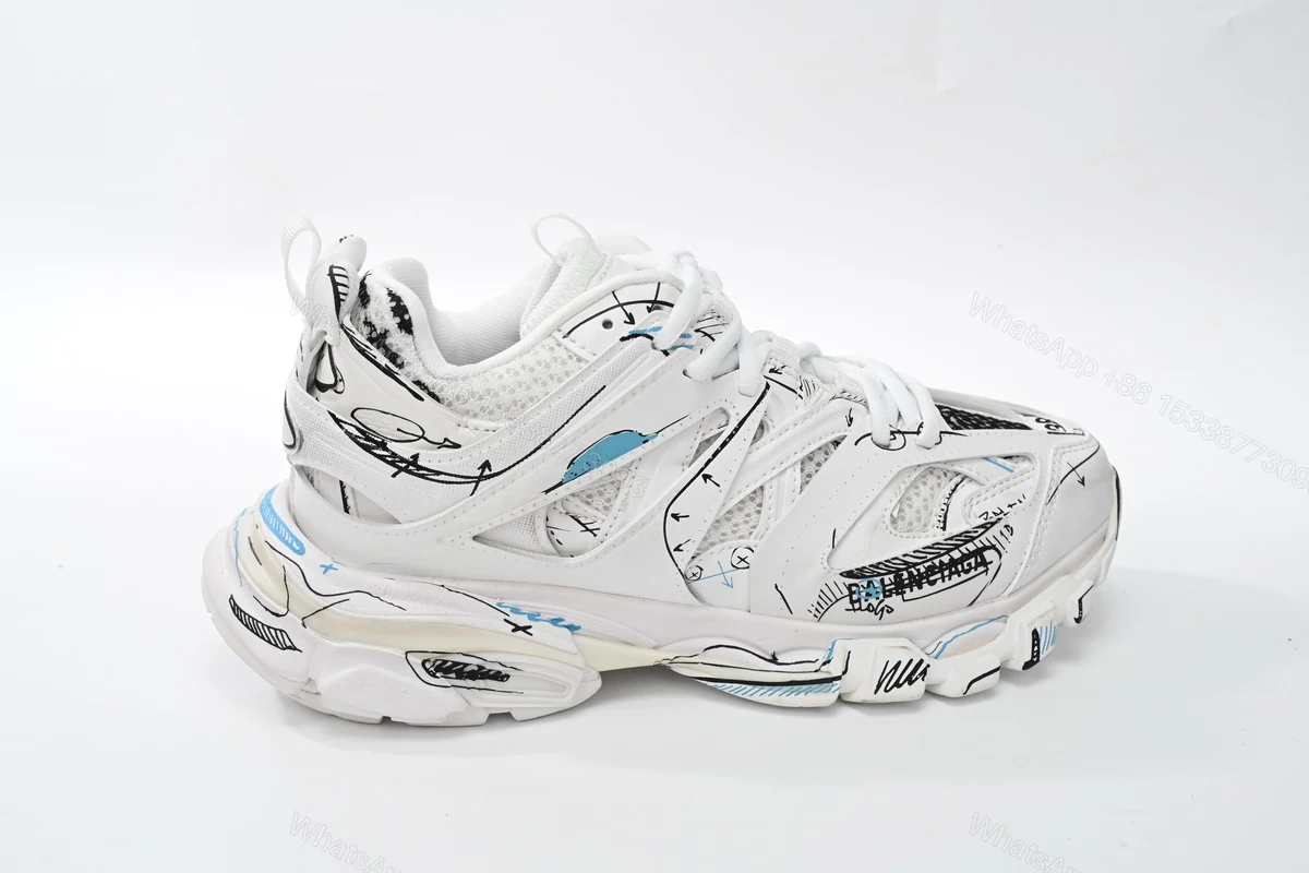 View 9 of Balenciaga Track. Black Graffiti Art 542436 W3SRA 9014