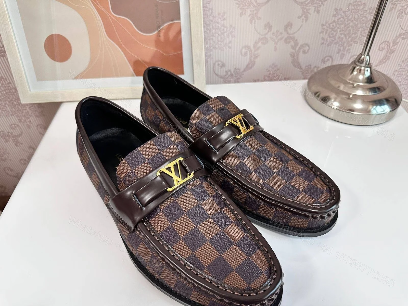 Louis Vuitton Brown Check Major Loafer — view 1