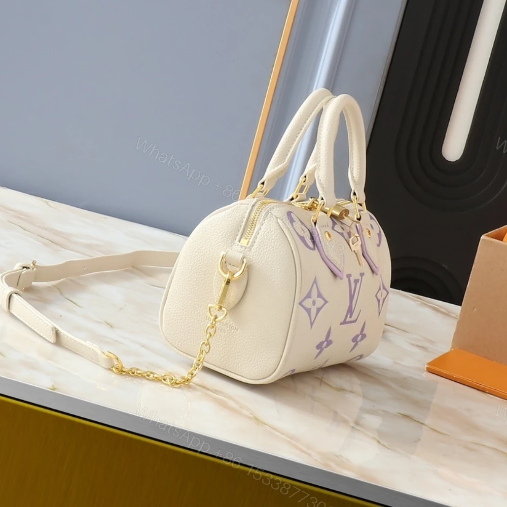 View 5 of Louis Vuitton Speedy Bandoulière 20 Bag Off White And Lavender 20Cm
