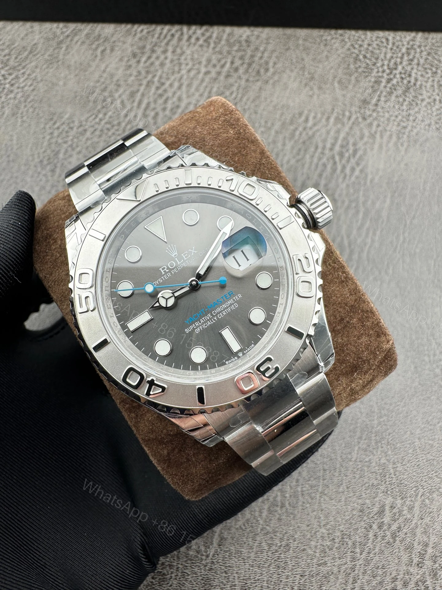 ROLEX 一比一 男款 Yacht-Master 黑面膠帶 潛水風運動腕錶 — view 1