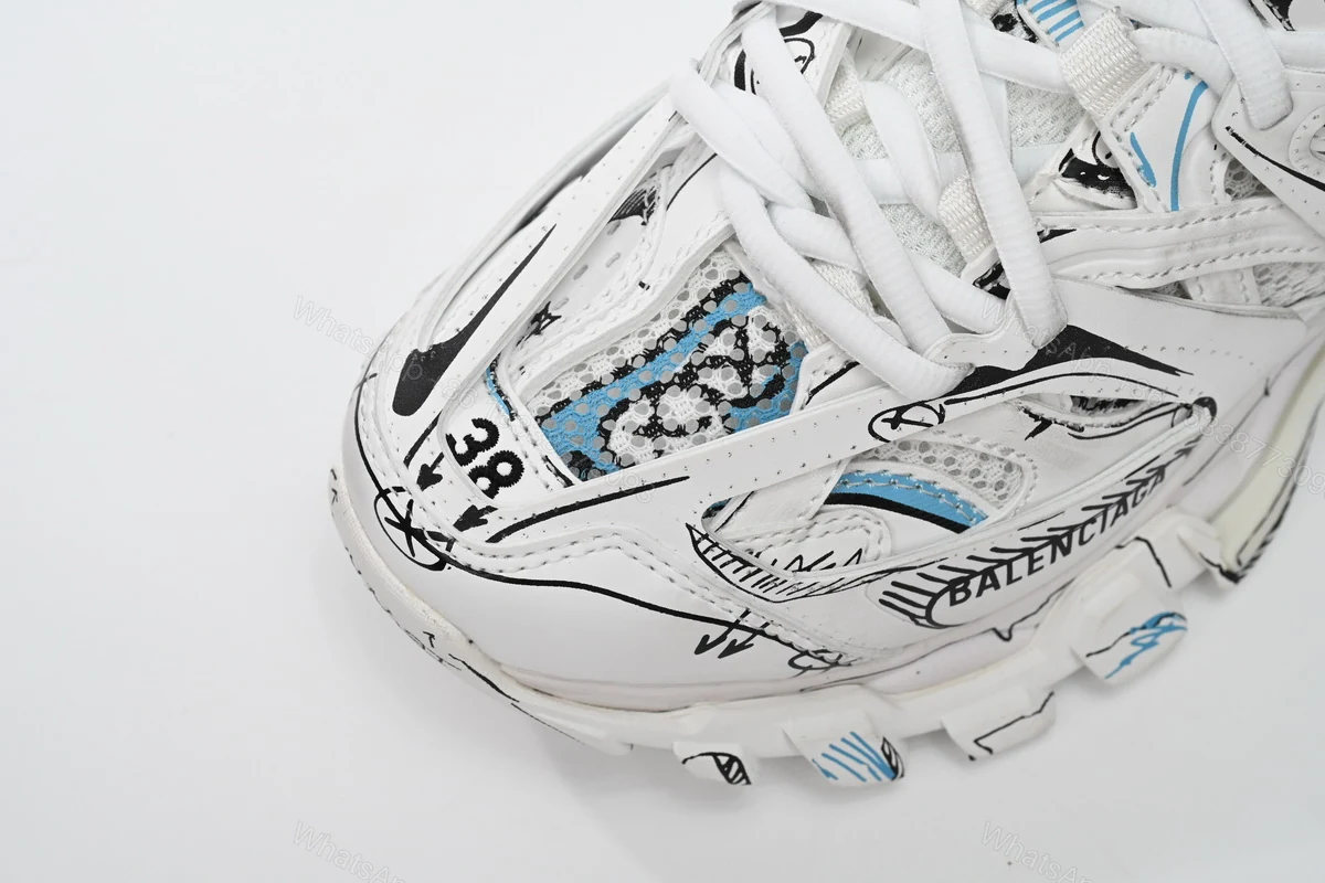 View 6 of Balenciaga Track. Black Graffiti Art 542436 W3SRA 9014