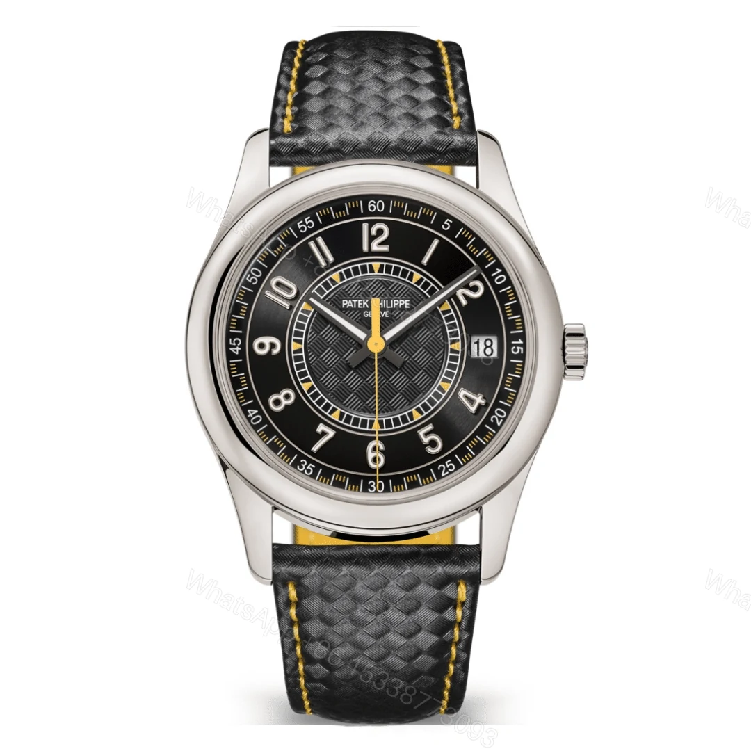 Patek Philippe Calatrava 6007G Black and Yellow Dial Replica — view 1