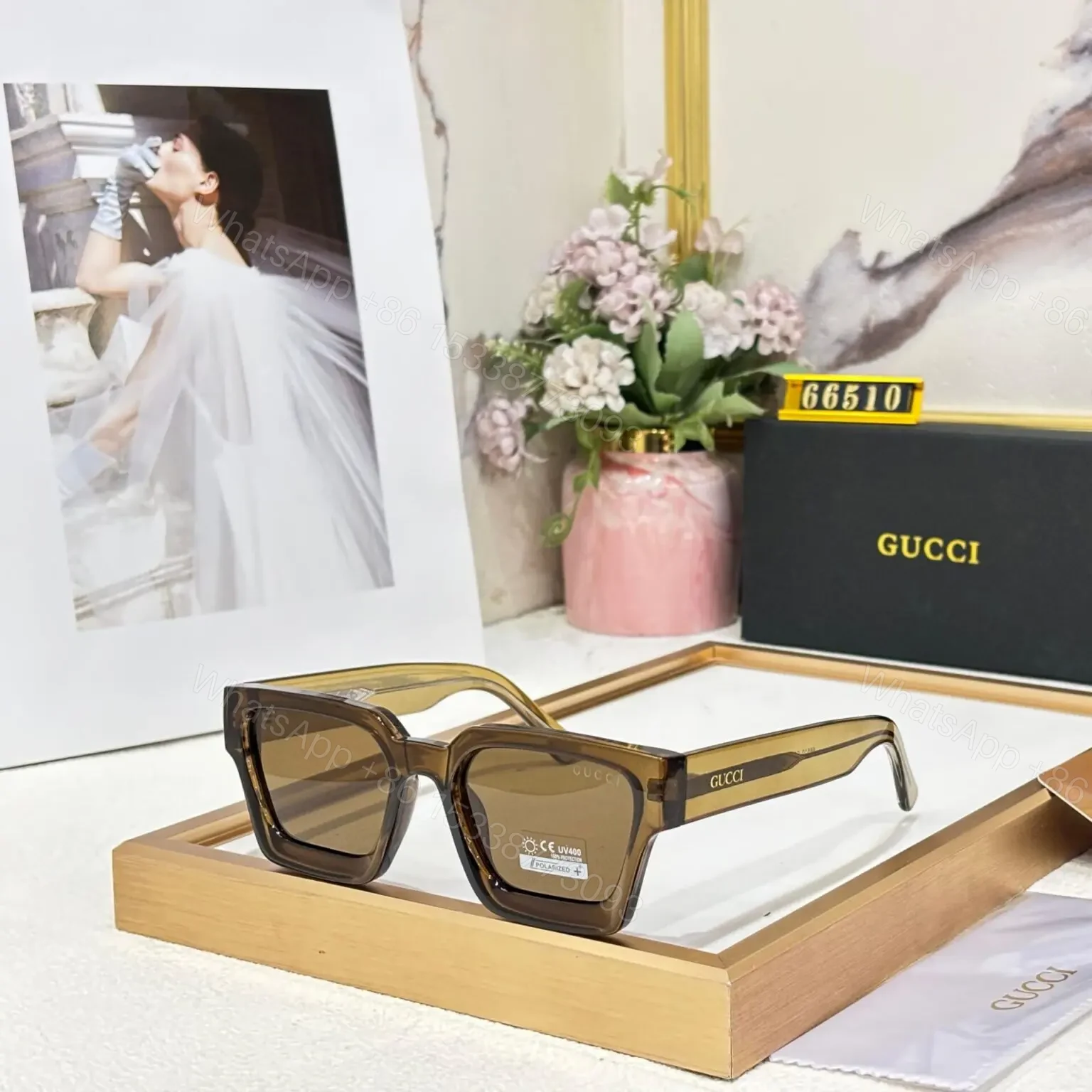 Gucci Wayfarer Sunglasses Polarized Black — view 1