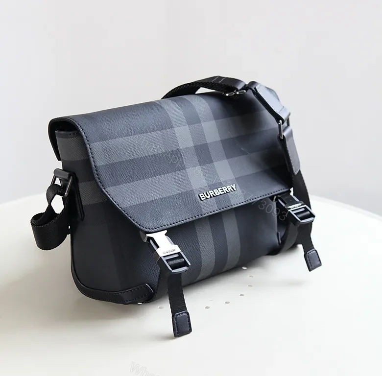 View 6 of Navy Check Burberry Crossbody: Structured, Allâ€‘Day Luxury