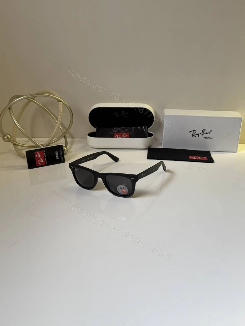 First Copy Ray-Ban 2140 Matte Black Wayfarer Sunglasses UV Protected Premium Quality — view 1