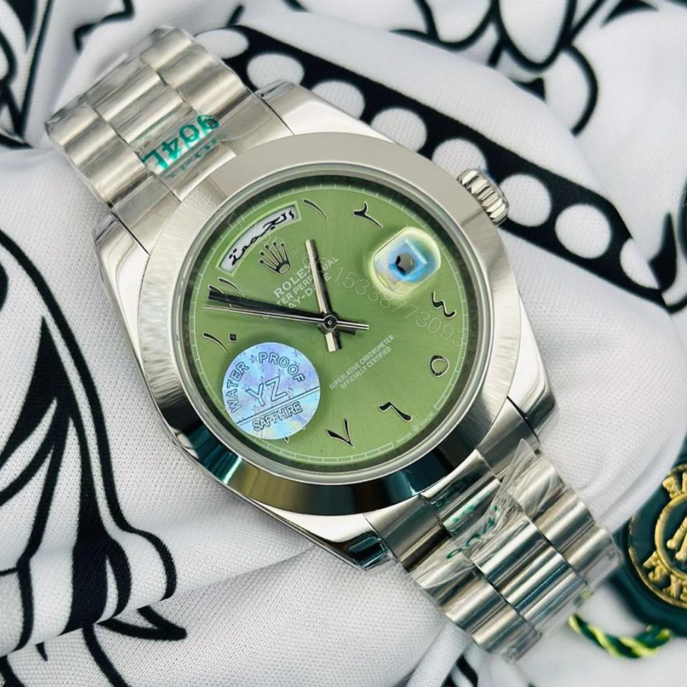 Rolex Day Date 40 Olive Green Dial Arabic Numerals — view 1