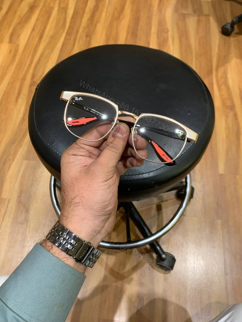 First Copy Rayban 03 Gold Plano Sunglasses — view 1