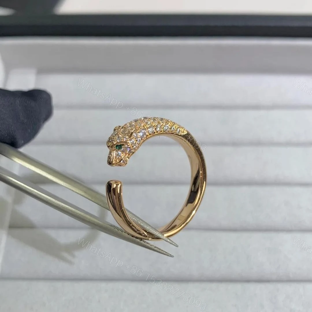 View 5 of Cartier Parthere Series Half Diamond Leopard Ring