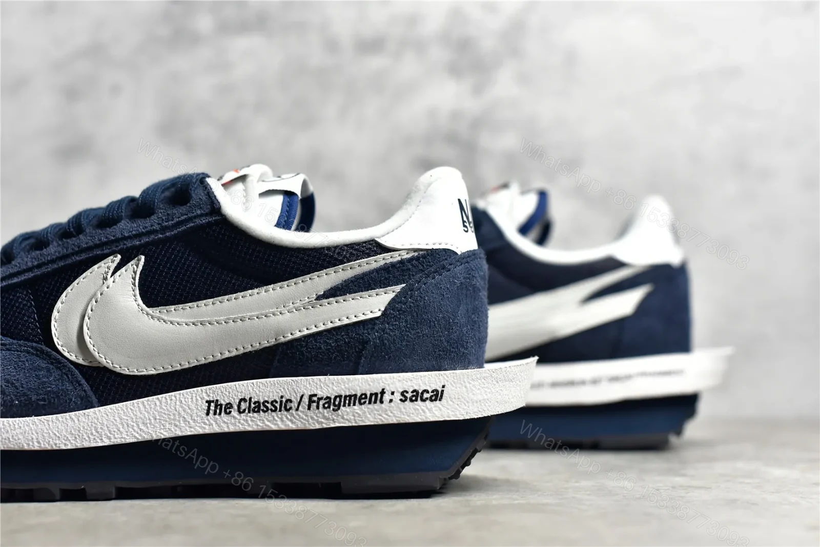 View 5 of Fragement × sacai × Nike LDWaffle “Blackended Blue” Reps