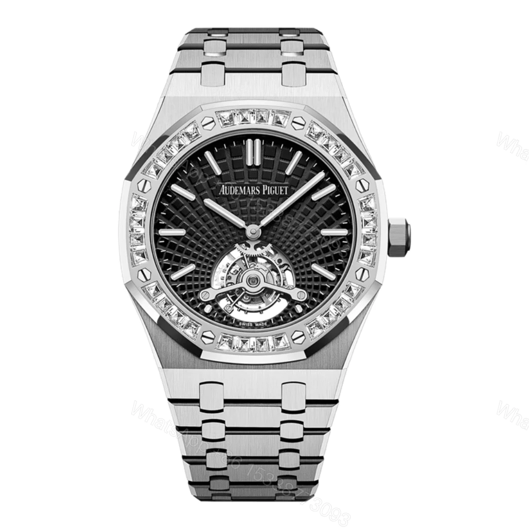 Audemars Piguet Royal Oak Tourbillon Black Dial Diamond Replica — view 1