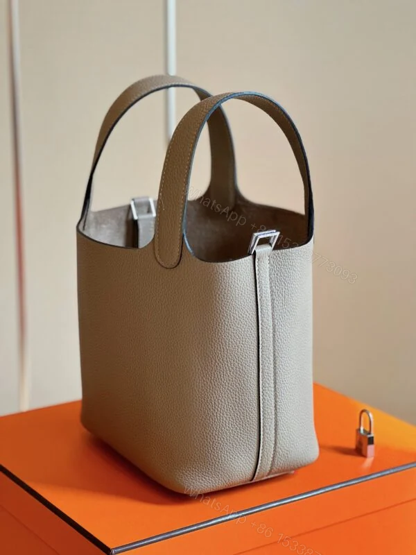 View 6 of Hermes Picotin 18 Gray togo leather Sliver Hardware