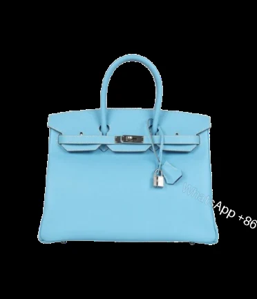 Hermès Birkin 35 Bleu Celeste Candy Epsom Palladium Hardware — view 1