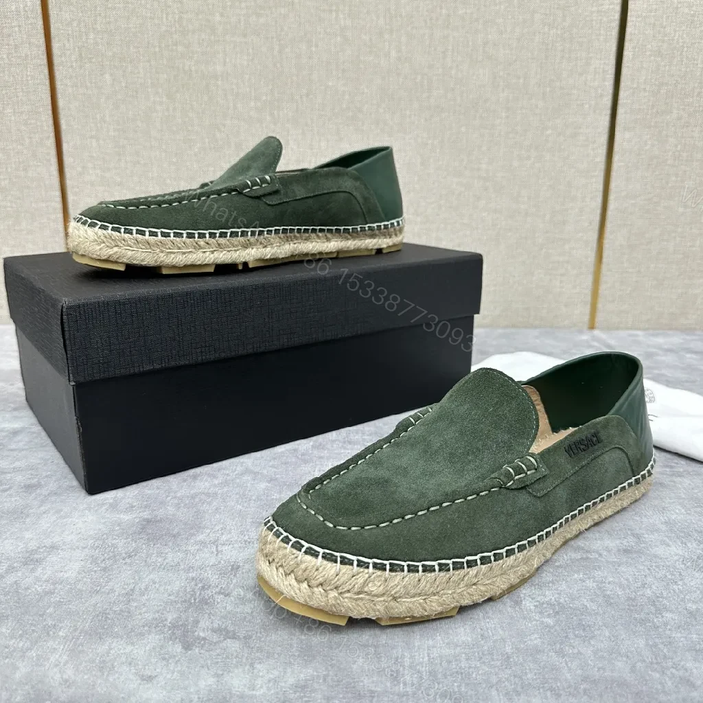View 6 of Green Suede Espadrille Loafers: Cushioned Daily Comfort