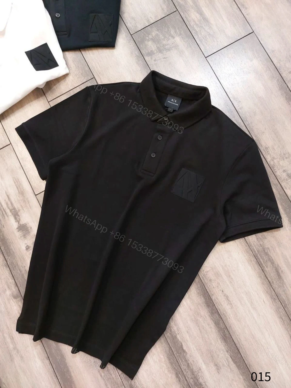 Armani Exchange Imported Exclusive Half Sleeve Polo Tee Black First Copy | AAA+ Replica — view 1