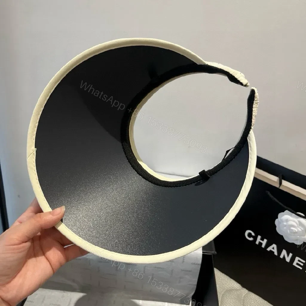 View 7 of Stylized Linen-Texture Visor: Premium, Adjustable Sun Shield