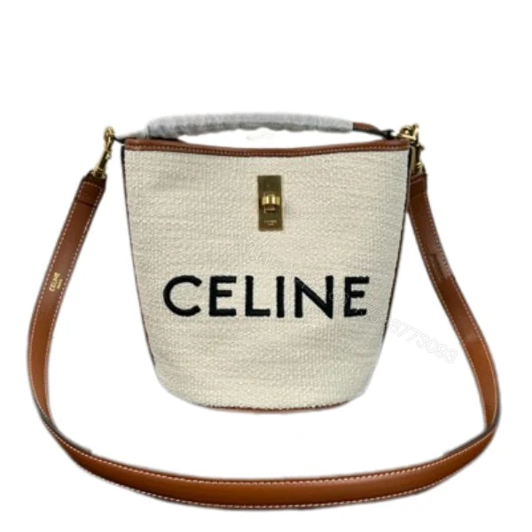CELINE BUCKET 16 BAG IN TEXTILE WITH CELINE WHITE JACQUARD 18CM — view 1