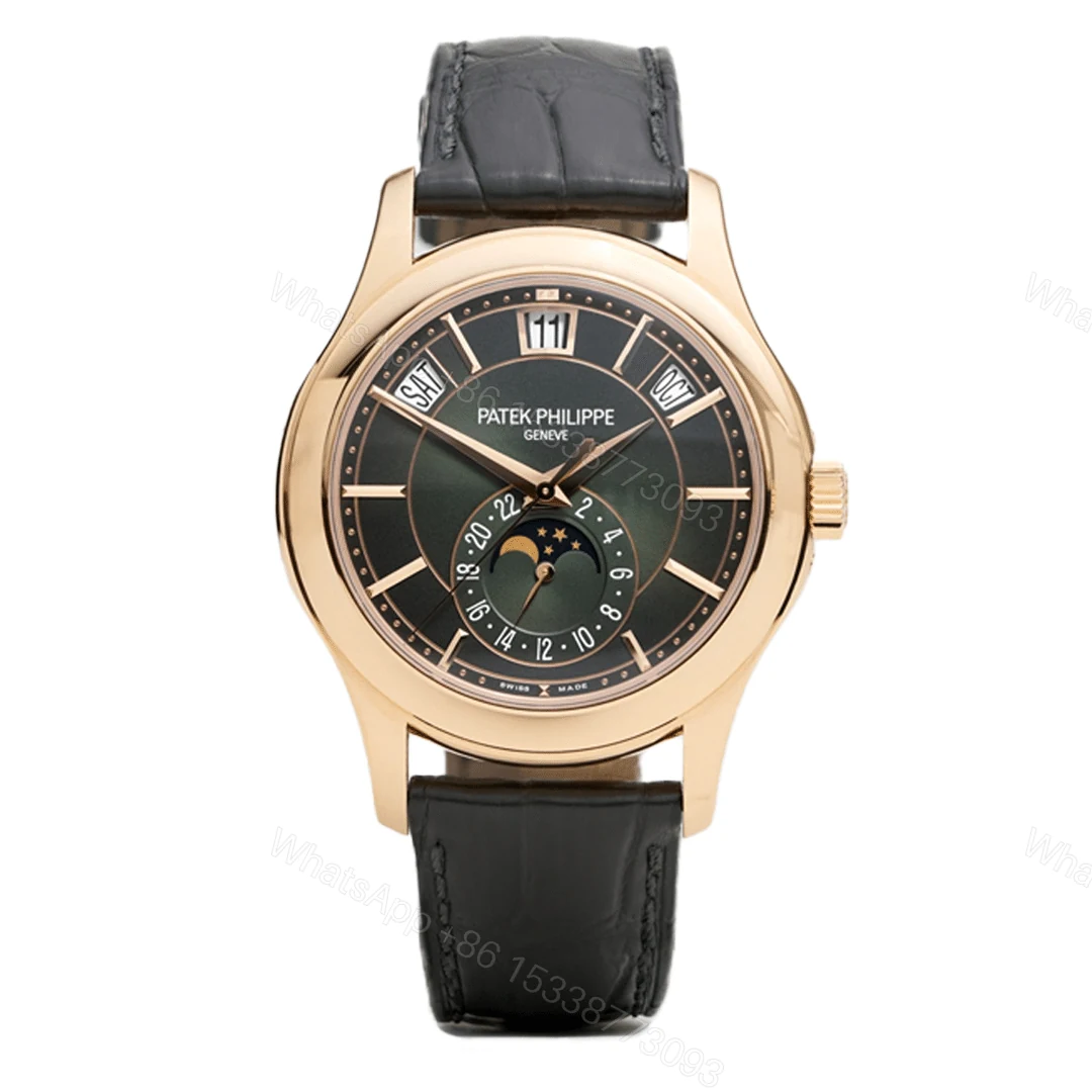 Patek Philippe Complications 5205 Rose Gold Green Dial Replica — view 1