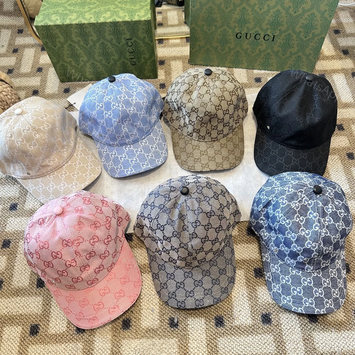 Gucci A貨 GG老花棒球帽 多色印花調節款 寬邊帽型 — view 1