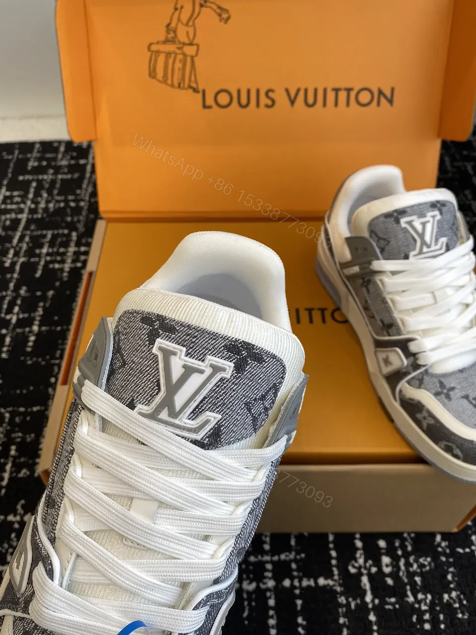 View 9 of Monogram Luxe Denim-Top High-Tops: All-Day Comfort Sneaker
