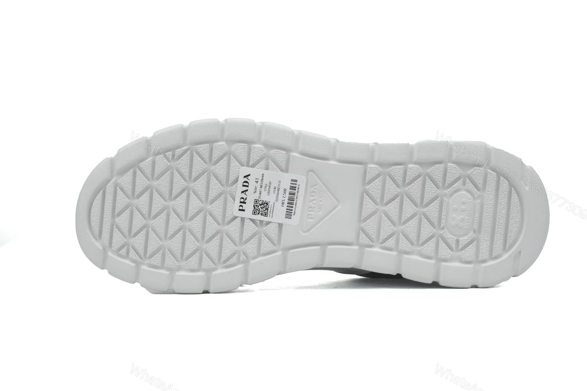 View 5 of Prada Low-Top Sneakers Serrated White