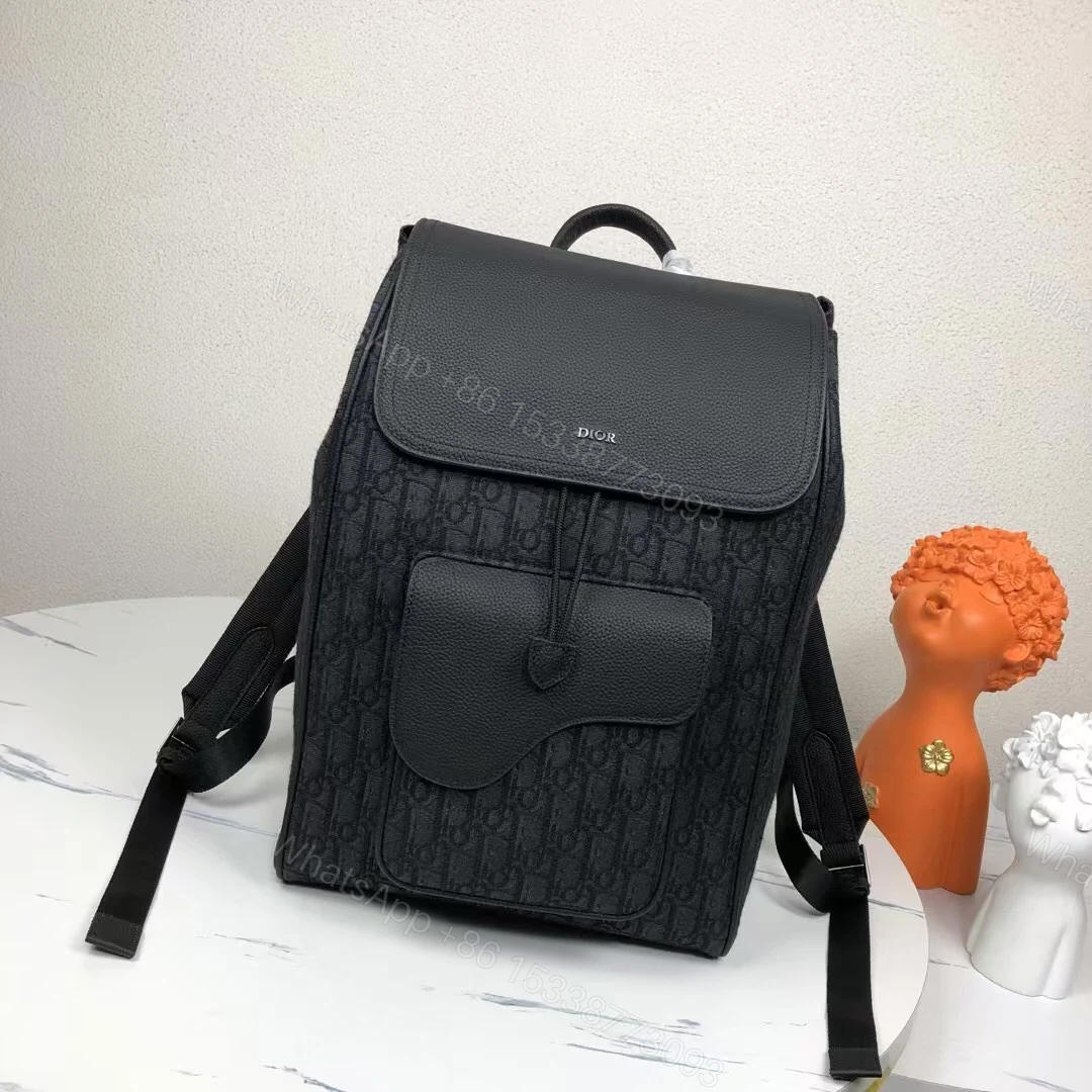 Dior 原單皮蓋老花後背包 都會感掀蓋設計款 — view 1