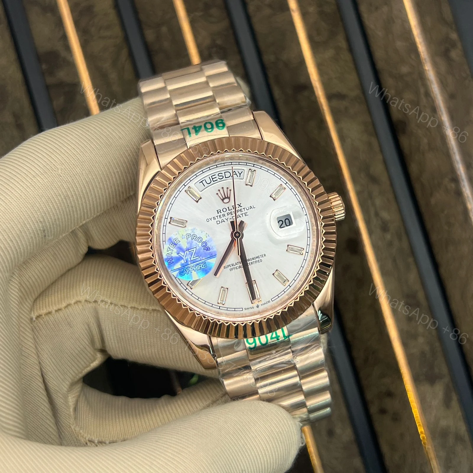 Rolex Day Date Gold White Replica — view 1