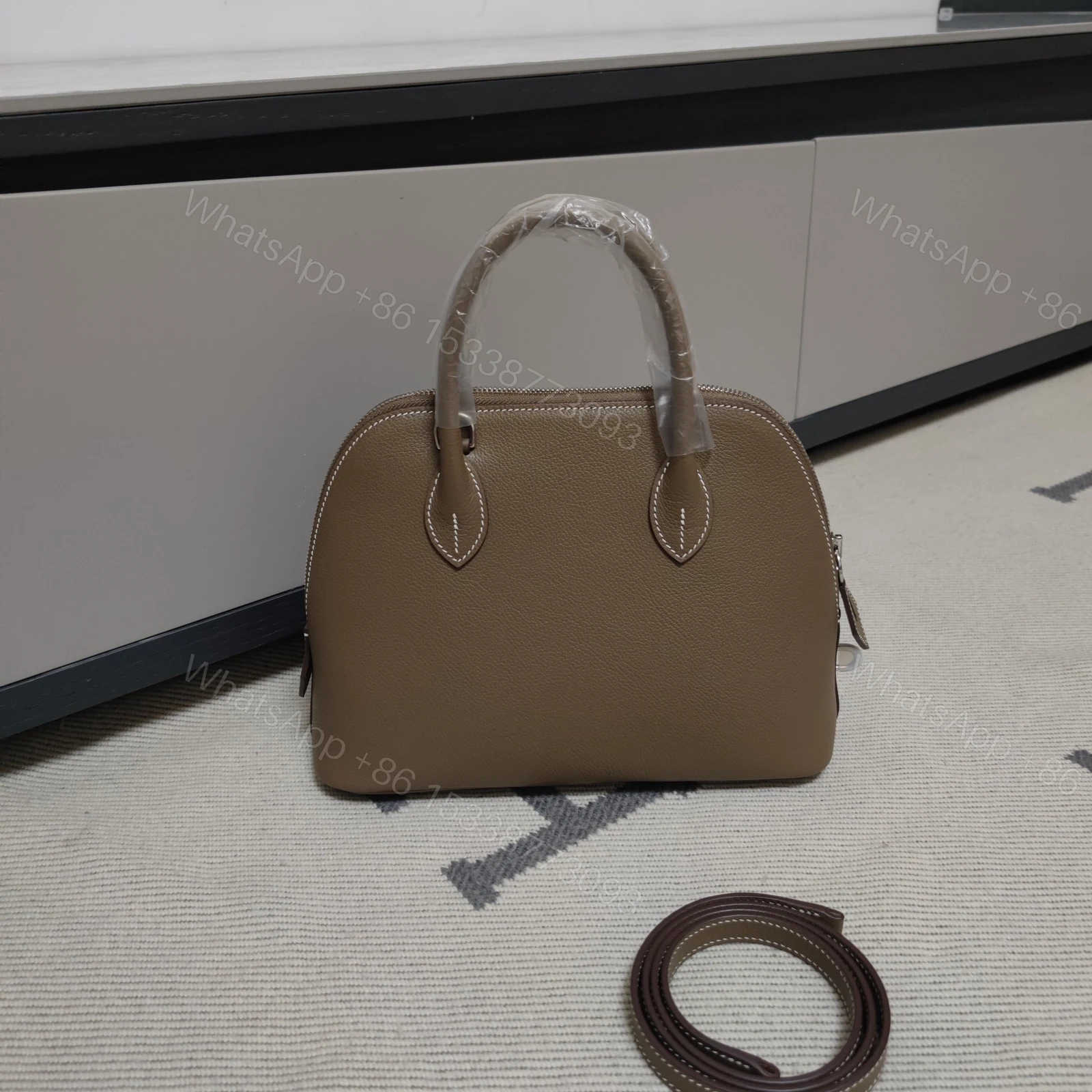 Hermes A貨 女款 Bolide 手提包 大象灰簡約通勤款 — view 1