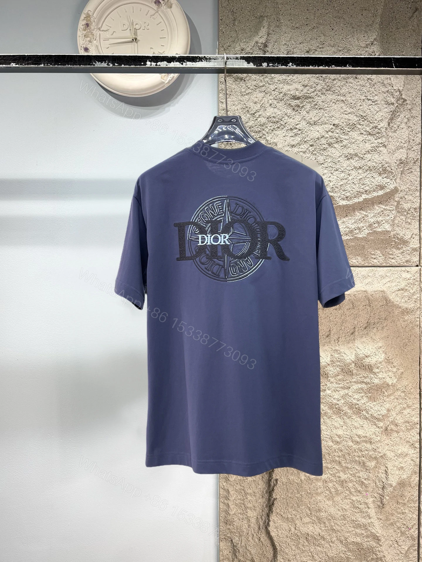 Dior高仿後背大Logo短袖T恤 精品寬鬆潮流男裝 — view 1