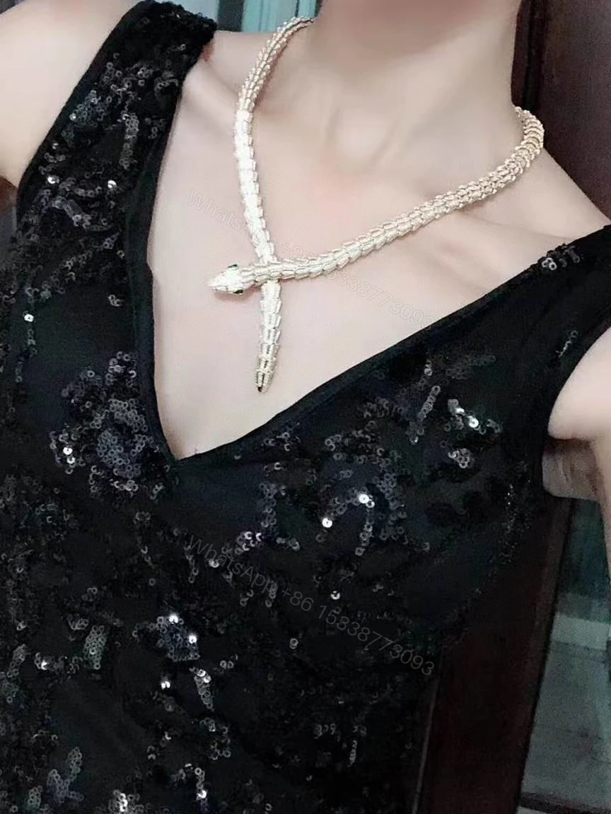 BVLGARI一比一蛇形項鍊女士滿鑽設計時尚氣質百搭款 — view 1