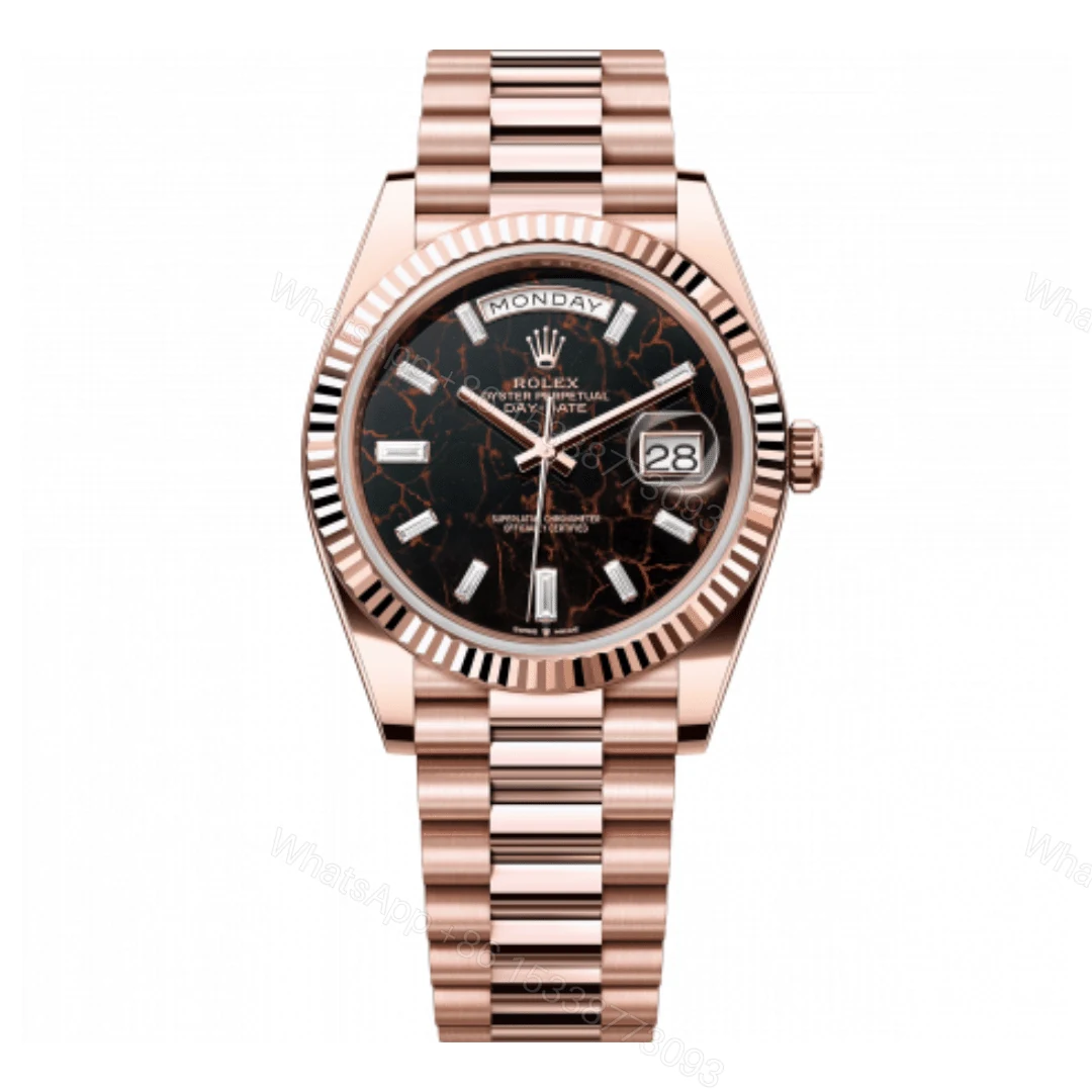 Rolex Day-Date Rose Gold Eisenkiesel Replica — view 1