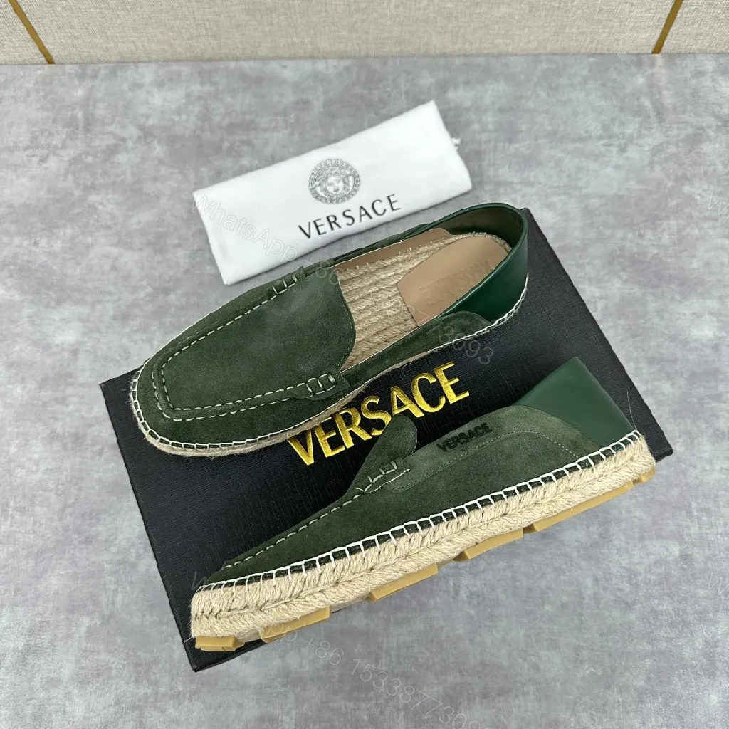 View 9 of Green Suede Espadrille Loafers: Cushioned Daily Comfort