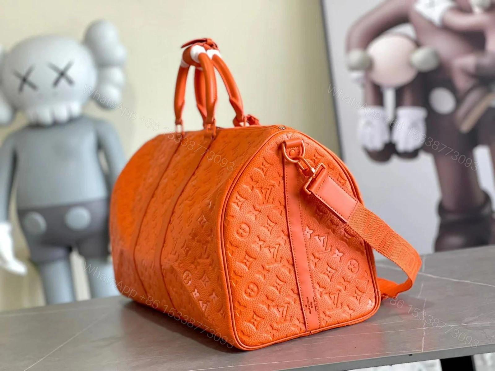 LV Keepall Bandouliere 50 Bag Orange — view 2