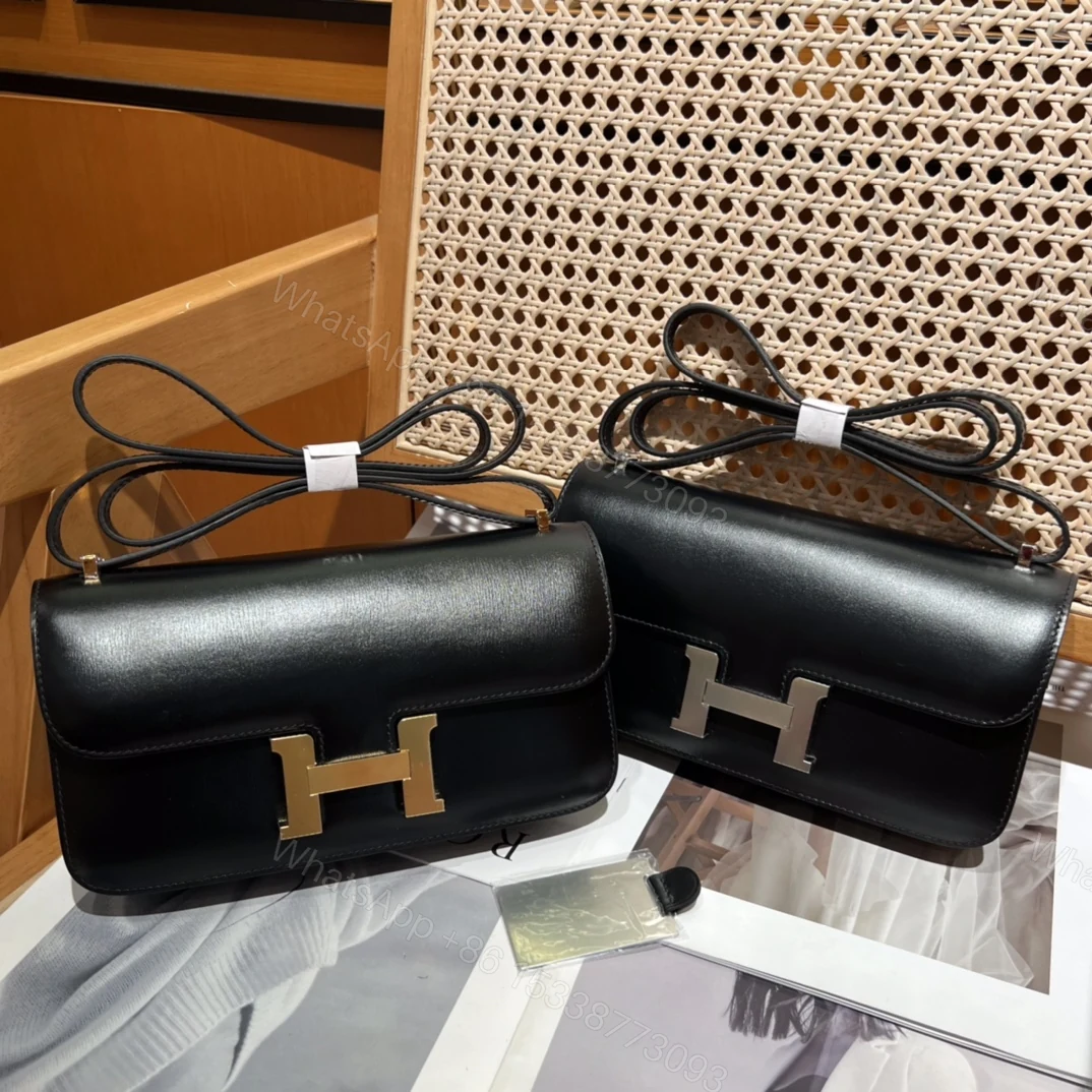 Hermes原單Constance黑色光面牛皮斜背包經典H扣女包 — view 1