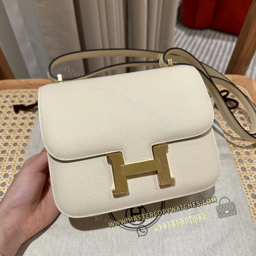 Hermes Constance 18 in Craie — view 1