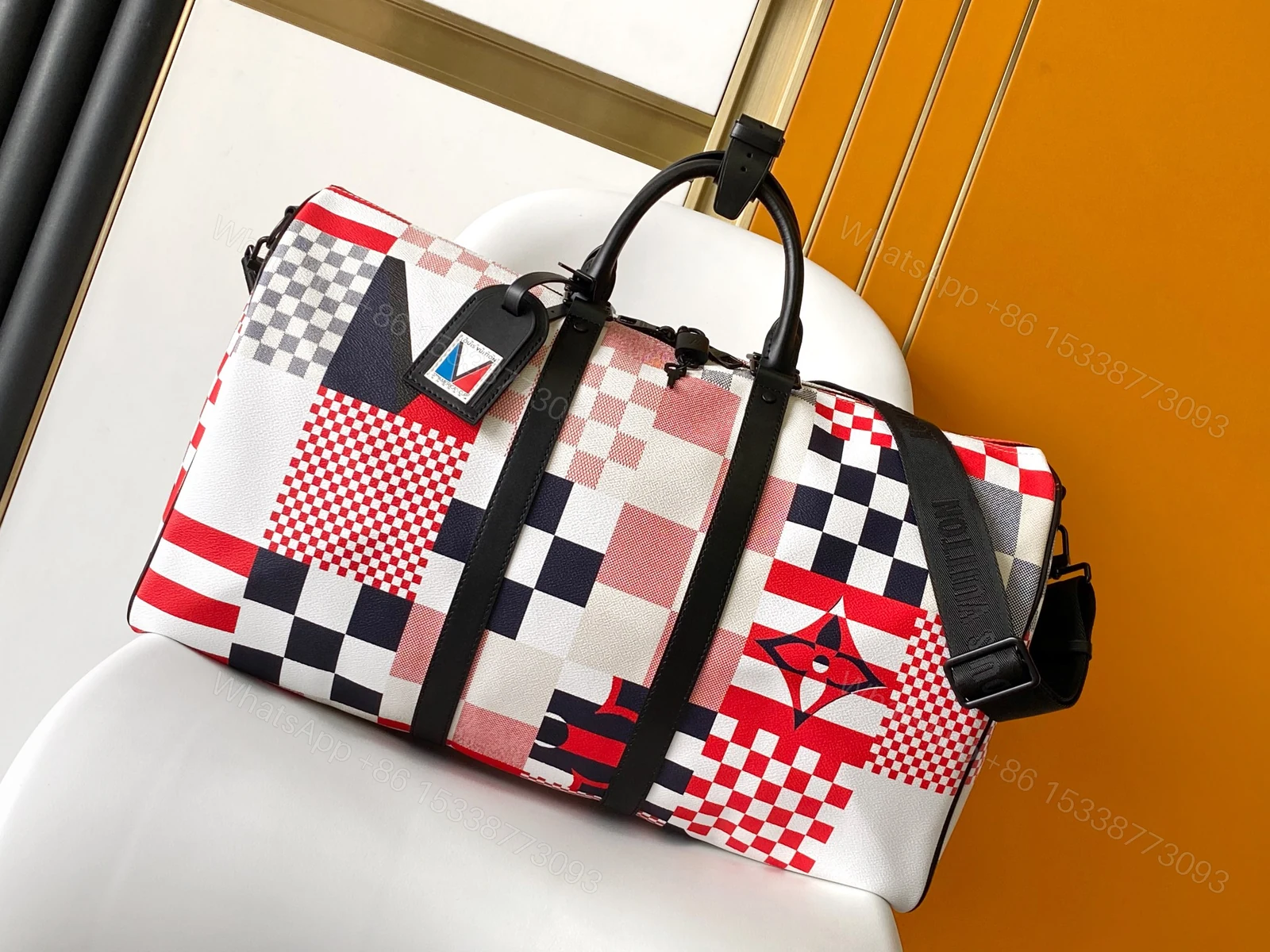 LV 一比一 Keepall Patchwork 棋盤格旅行袋 限量設計款 — view 1