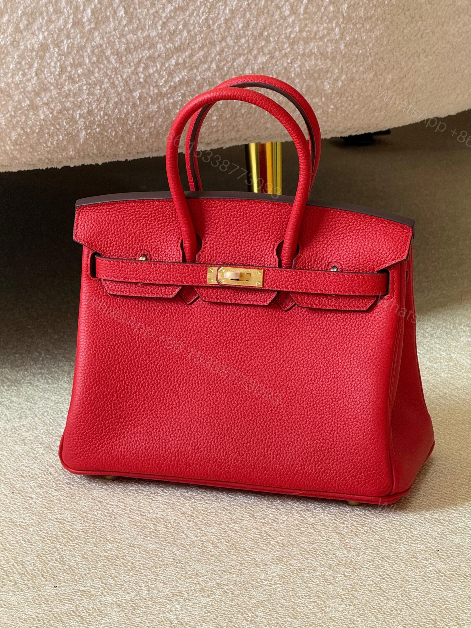 Hermès Birkin 25 bag in Red Togo Leather — view 1