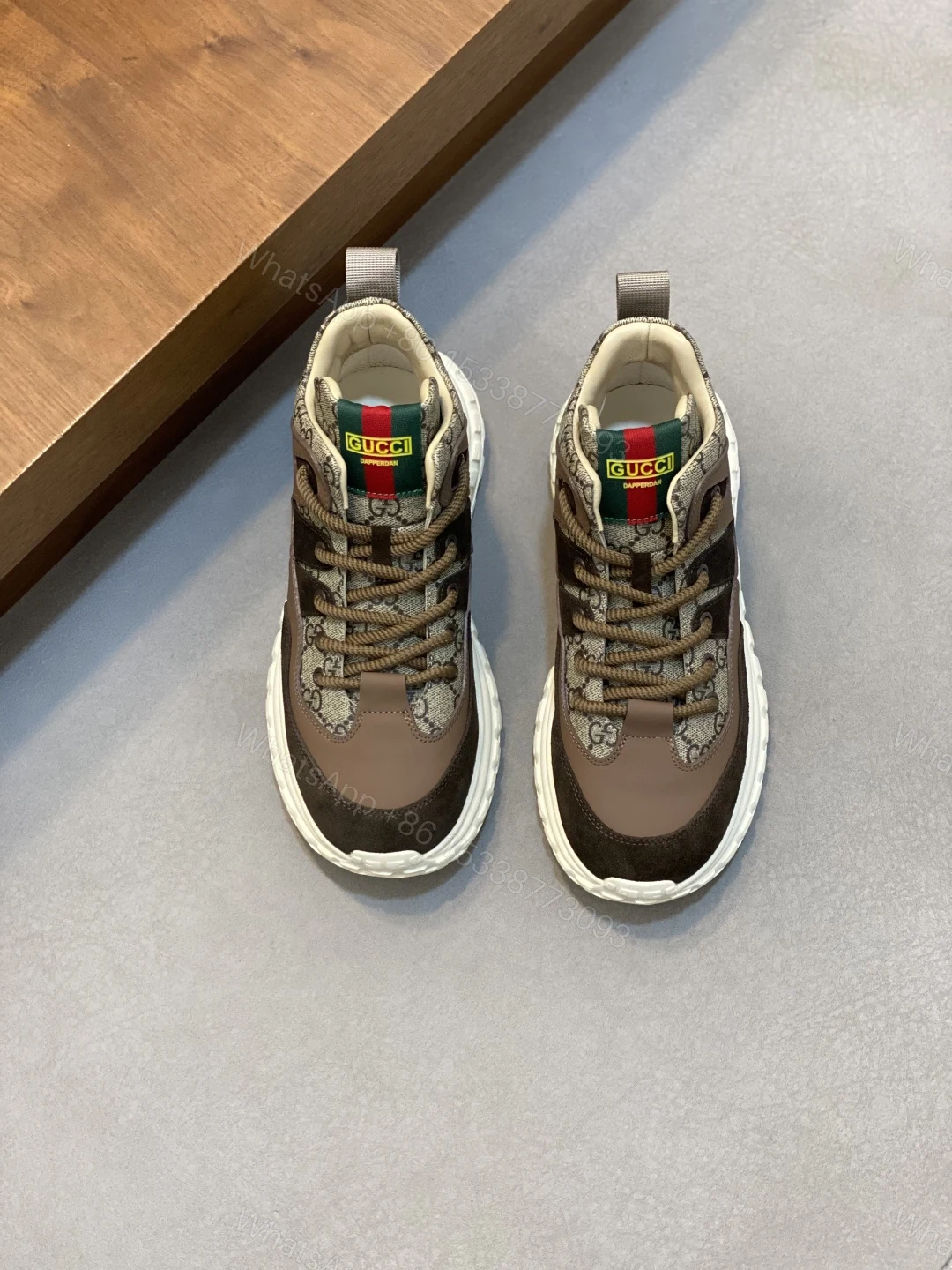 Gucci A貨男士高筒運動靴GG老花復古越野風潮鞋款 — view 1